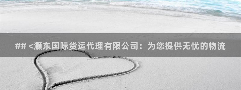尊龙官网APP下载：## <灏东国际货运代理有限公司：为
