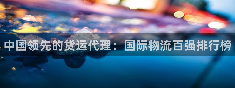 尊龙凯时平台不给出款怎么办：中国领先的货运代理：国际物流