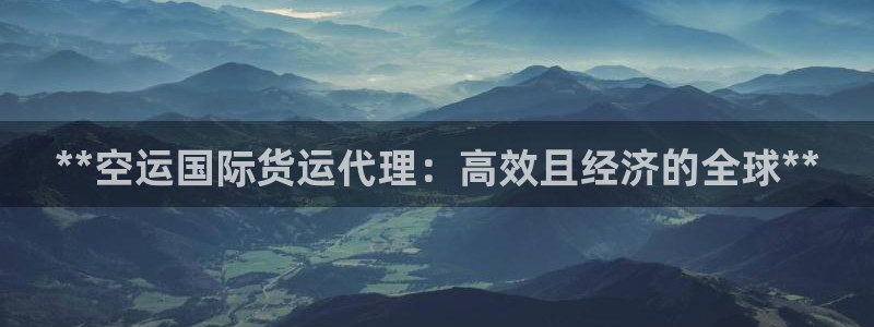 尊龙凯时是赌博嘛：**空运国际货运代理：高效且经济的全球