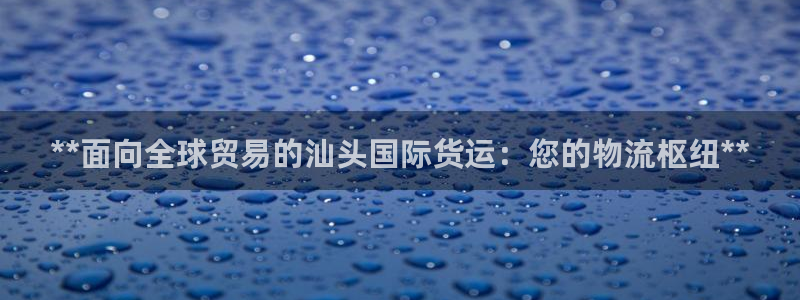 尊龙用现金一下可靠送38元：**面向全球贸易的汕头国际货